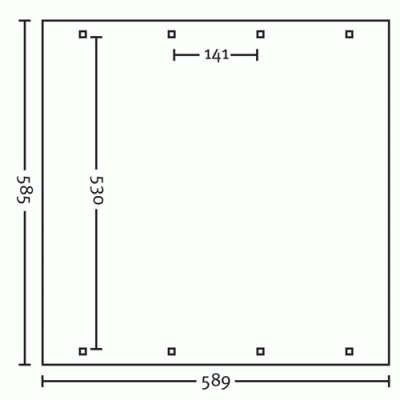 Skanholz Doppel-Carport Spreewald 585 x 589cm