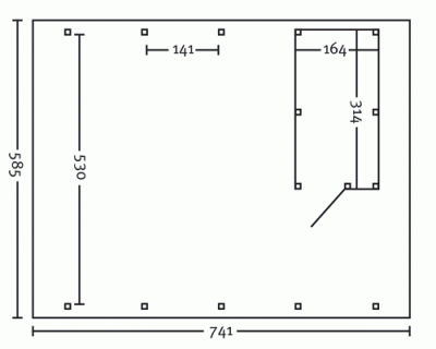 Skanholz Doppel-Carport Spreewald 585 x 893 cm
